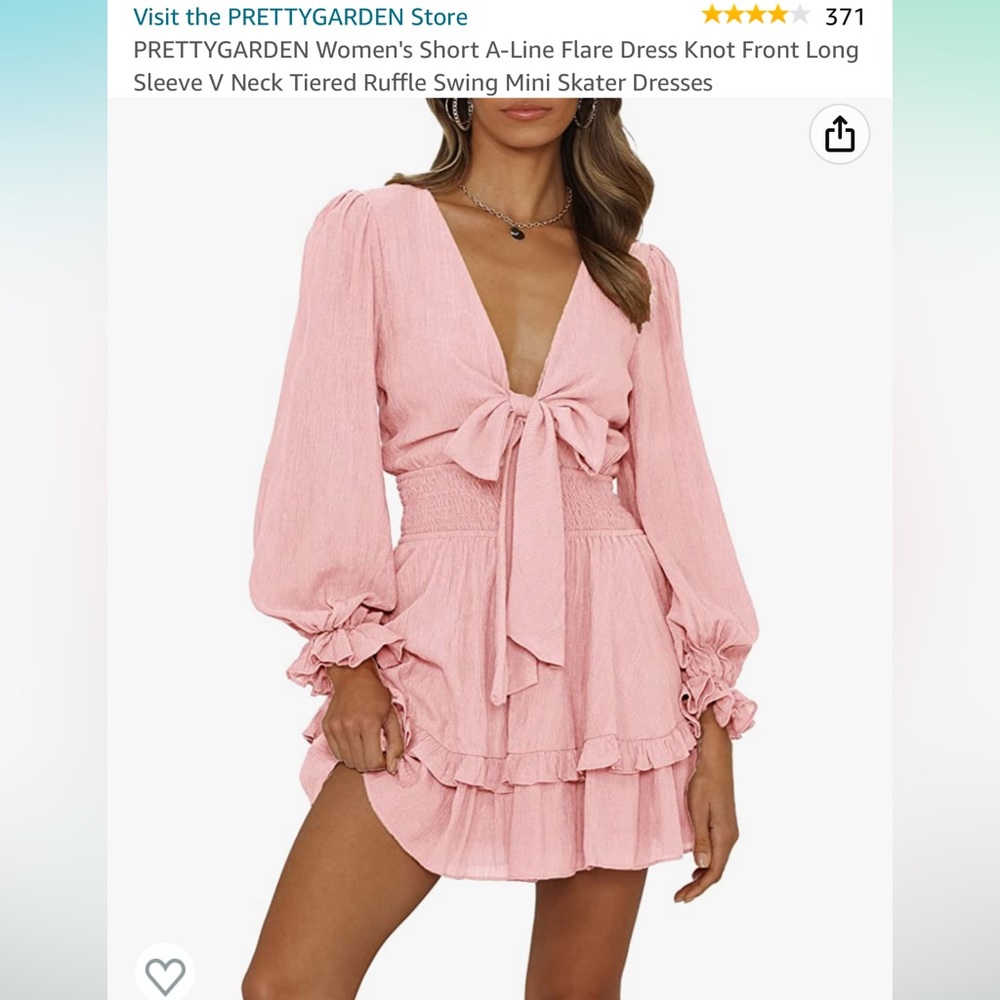 Pink long sleeve dress